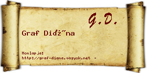 Graf Diána névjegykártya